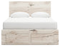 Lawroy Queen Panel Storage Bed with Mirrored Dresser