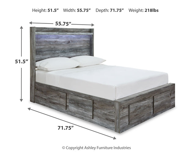 Baystorm  Panel Bed With 6 Storage Drawers