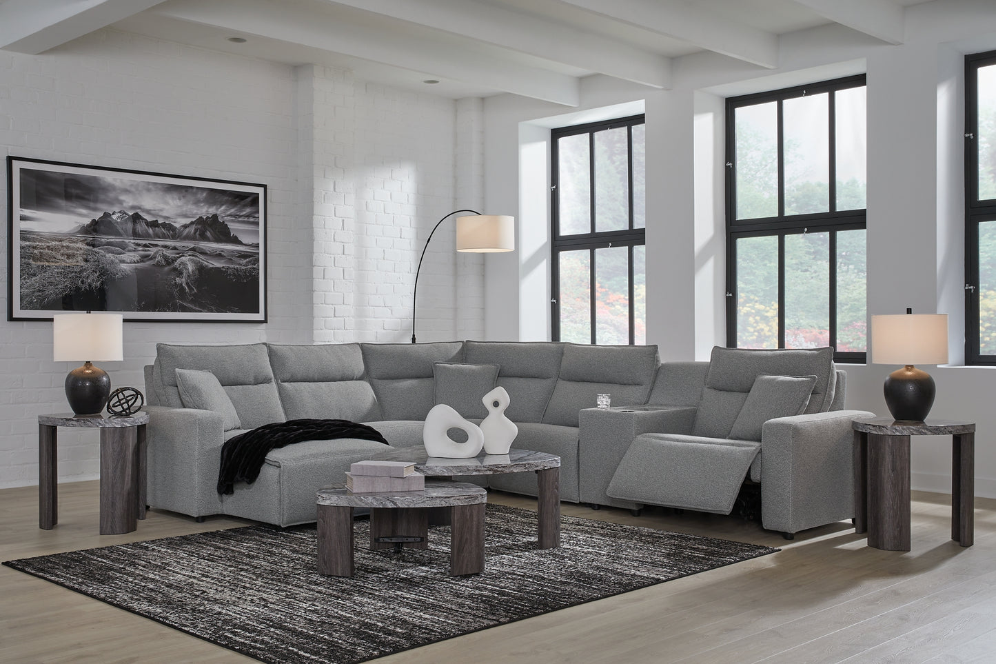 Modmax 6-Piece Power Reclining Sectional with Chaise