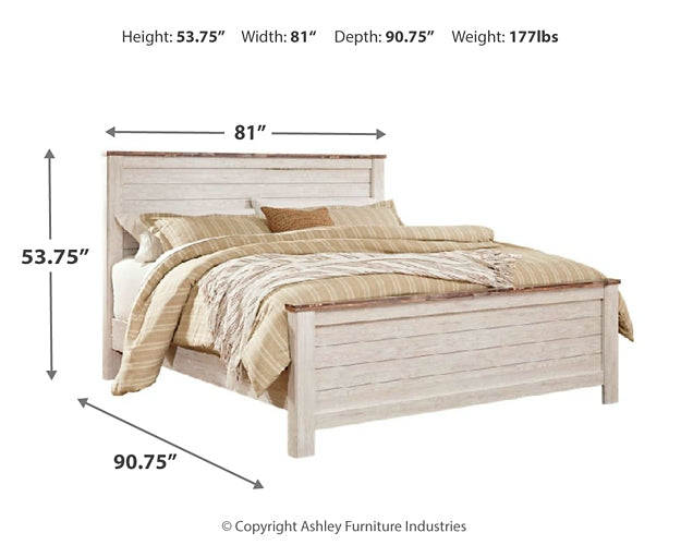 Willowton King Panel Bed with Dresser