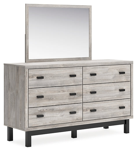 Vessalli Queen Panel Bed with Mirrored Dresser