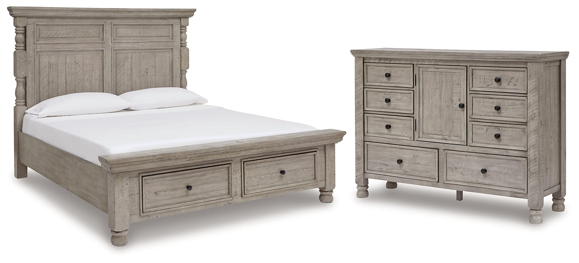 Harrastone Queen Panel Bed with Dresser